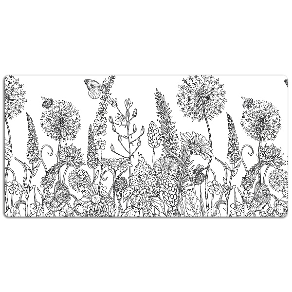 Alfombrilla escritorio Boceto de flores