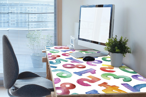 Alfombrilla para escritorio Letras coloridas