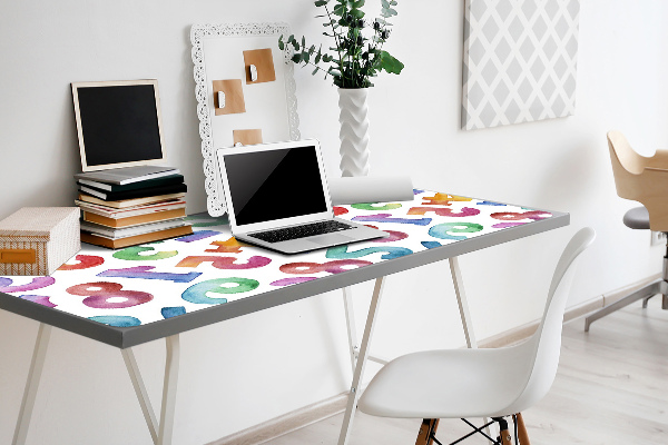 Alfombrilla para escritorio Letras coloridas