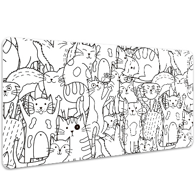 Alfombrilla escritorio Gatos al estilo doodle