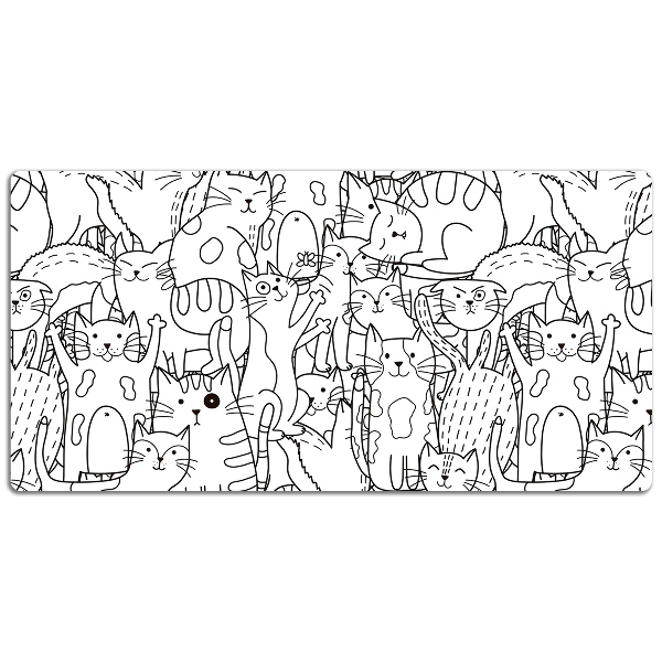 Alfombrilla escritorio Gatos al estilo doodle