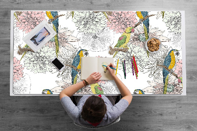 Alfombrilla de escritorio Loro y flores