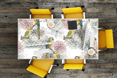Alfombrilla de escritorio Loro y flores
