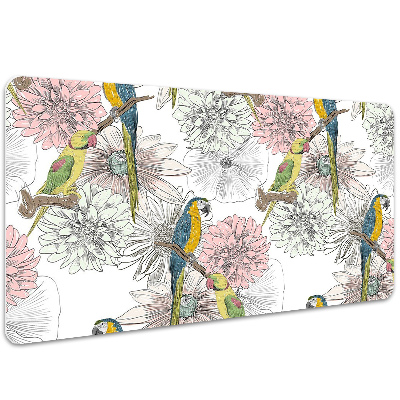 Alfombrilla de escritorio Loro y flores