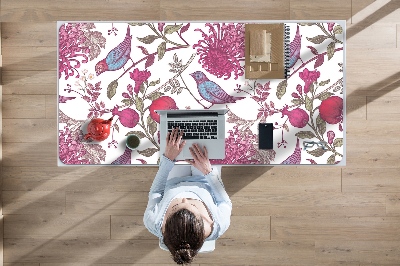 Alfombrilla de escritorio Pájaros y flores