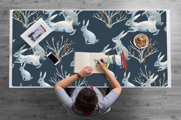 Protector de escritorio Conejos blancos