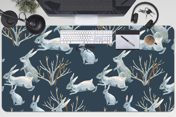 Protector de escritorio Conejos blancos