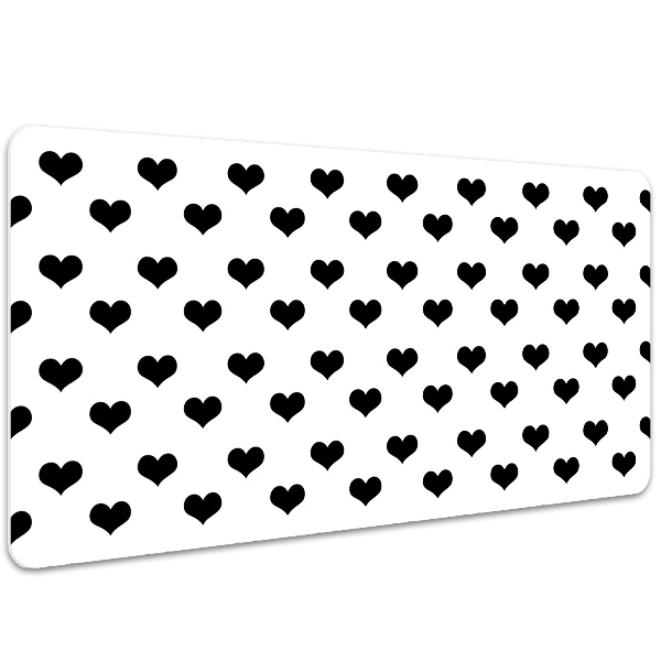 Alfombrilla escritorio Corazones negros