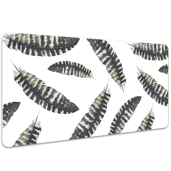 Alfombrilla escritorio Plumas de estilo boho