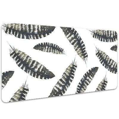 Alfombrilla escritorio Plumas de estilo boho