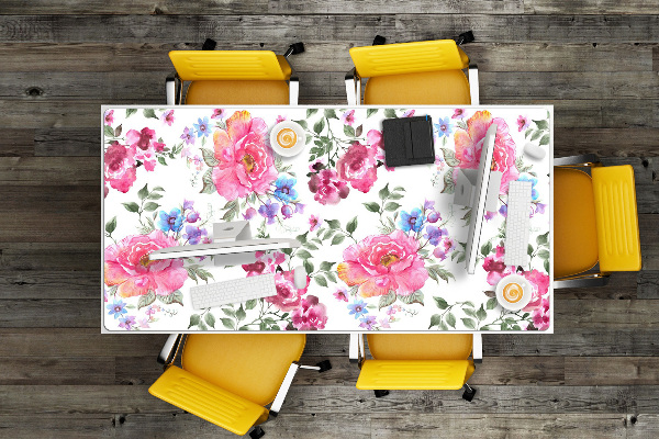 Alfombrilla para escritorio Flores rosadas