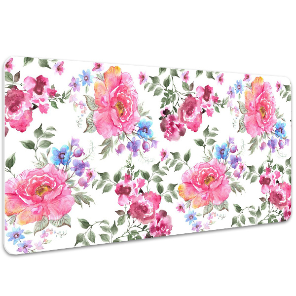 Alfombrilla para escritorio Flores rosadas
