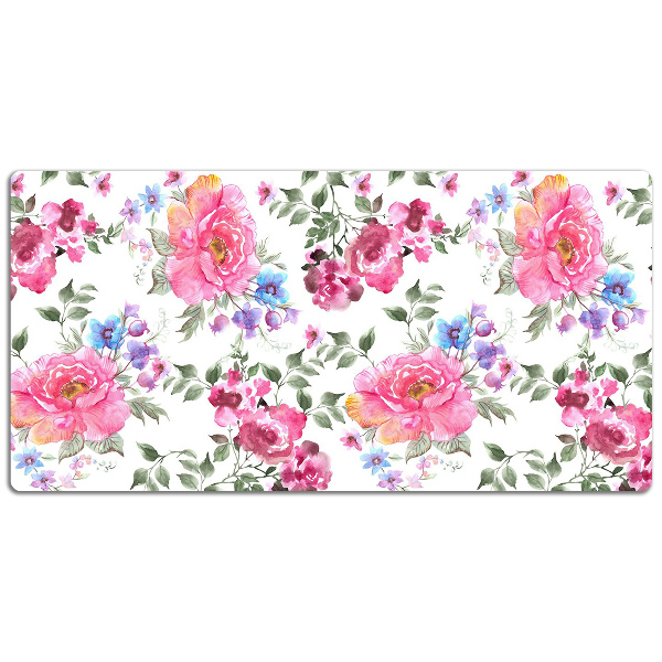 Alfombrilla para escritorio Flores rosadas