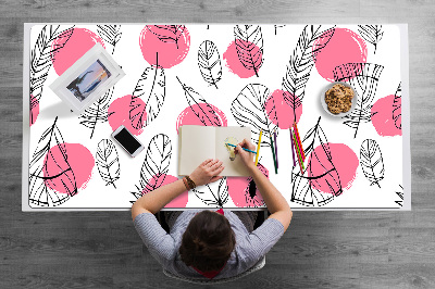 Alfombrilla para escritorio Plumas y puntos
