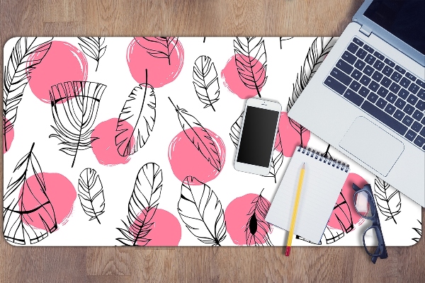 Alfombrilla para escritorio Plumas y puntos