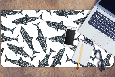 Alfombrilla escritorio Tipografía de tiburones