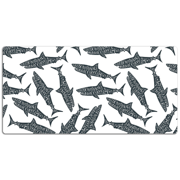 Alfombrilla escritorio Tipografía de tiburones