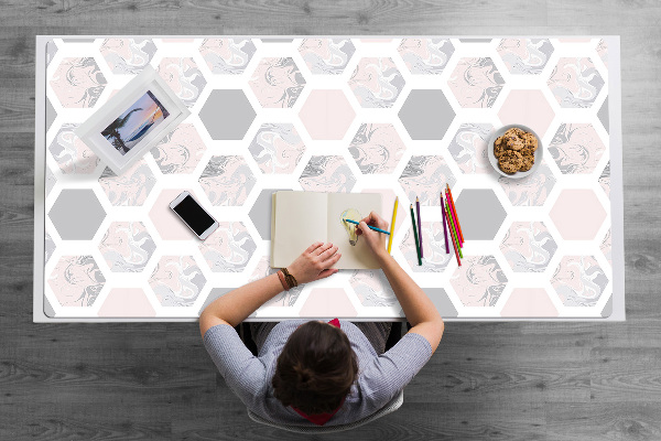 Alfombrilla escritorio Hexágonos