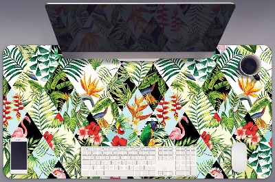 Protector de escritorio Flores y pájaros