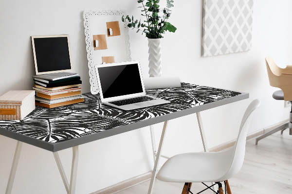 Alfombrilla escritorio Hojas negras