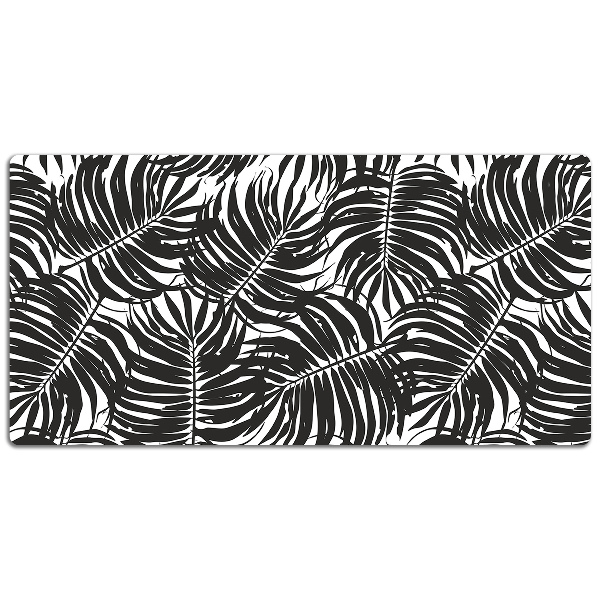 Alfombrilla escritorio Hojas negras