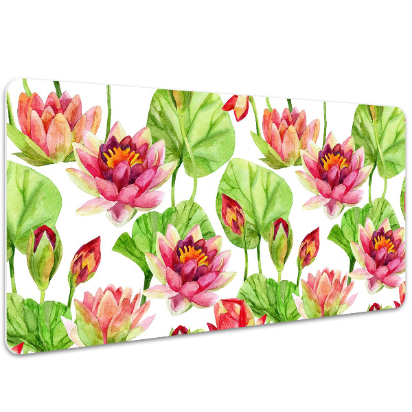 Alfombrilla escritorio Hojas de flores de lotos