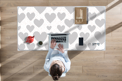 Alfombrilla para escritorio Corazones grises