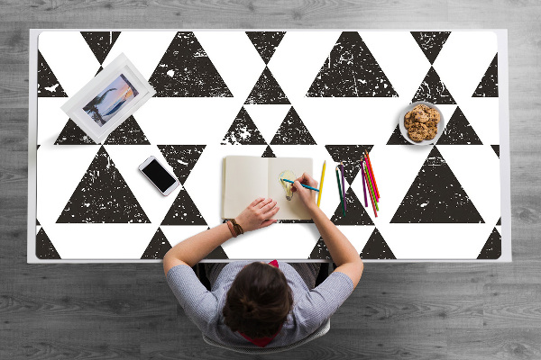 Protector de escritorio Triángulos en blanco y negro