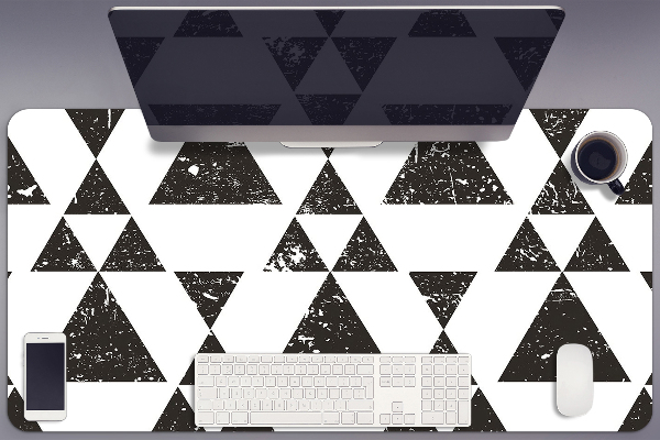 Protector de escritorio Triángulos en blanco y negro