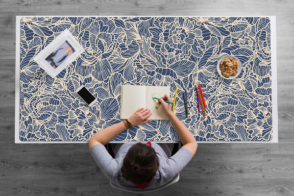 Alfombrilla para escritorio Flor azul