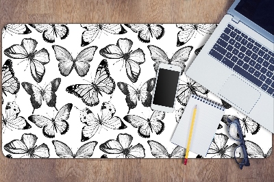 Alfombrilla escritorio Mariposa en blanco y negro