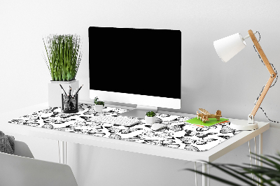 Alfombrilla escritorio Mariposa en blanco y negro