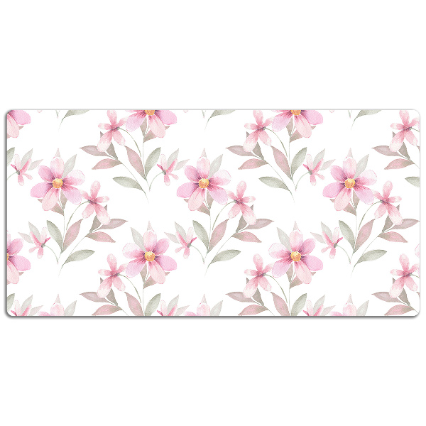 Alfombrilla escritorio Flores rosadas