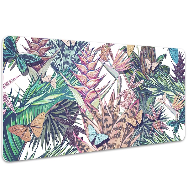 Alfombrilla escritorio Flores y mariposas