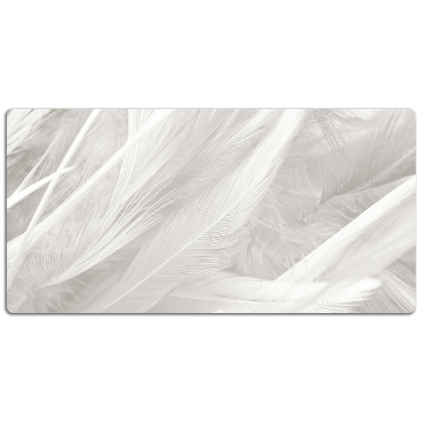 Protector de escritorio Hermosas plumas blancas