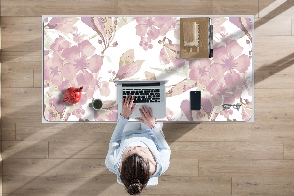 Alfombrilla escritorio Hibisco rosa pálido