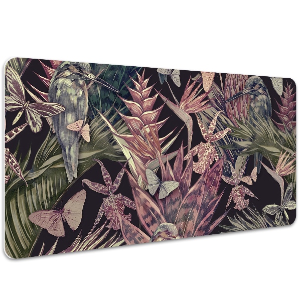 Alfombrilla escritorio Colibrí y mariposas