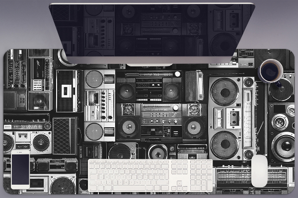 Alfombrilla escritorio Boombox de la vieja escuela