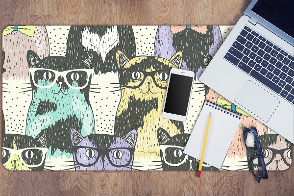 Protector de escritorio Gatos con gafas