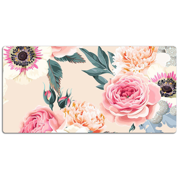Alfombrilla de escritorio Flores pastel