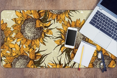 Protector de escritorio Girasoles retro
