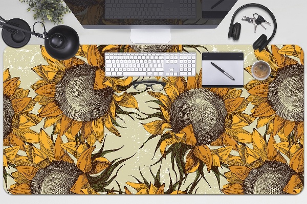 Protector de escritorio Girasoles retro