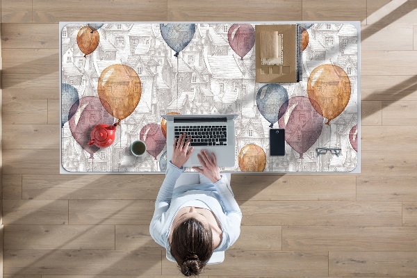 Alfombrilla escritorio Globos y casas