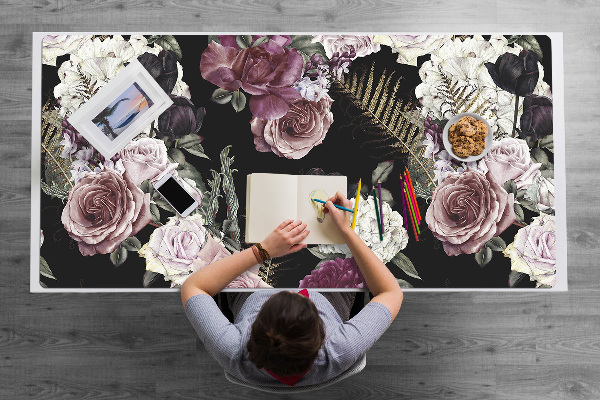Alfombrilla escritorio Flores románticas