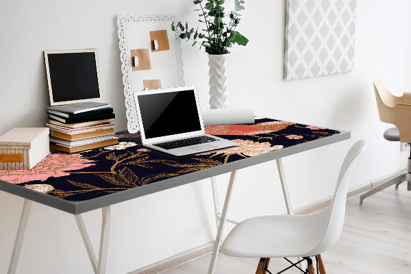 Protector de escritorio Peony con un pájaro