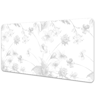 Alfombrilla escritorio Flores grises