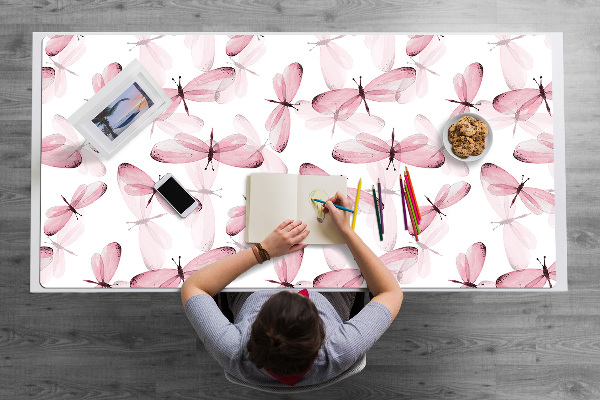 Alfombrilla escritorio Libélulas rosas