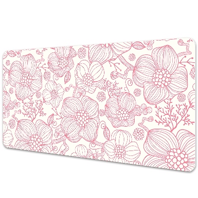 Alfombrilla escritorio Flores de contorno