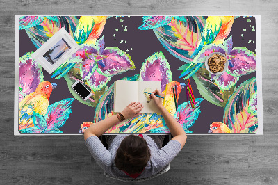 Alfombrilla de escritorio Loros coloridos