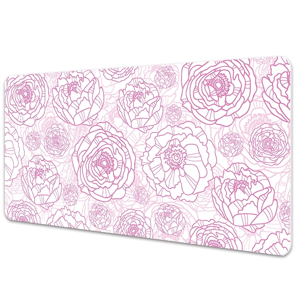 Alfombrilla escritorio Flores rosadas